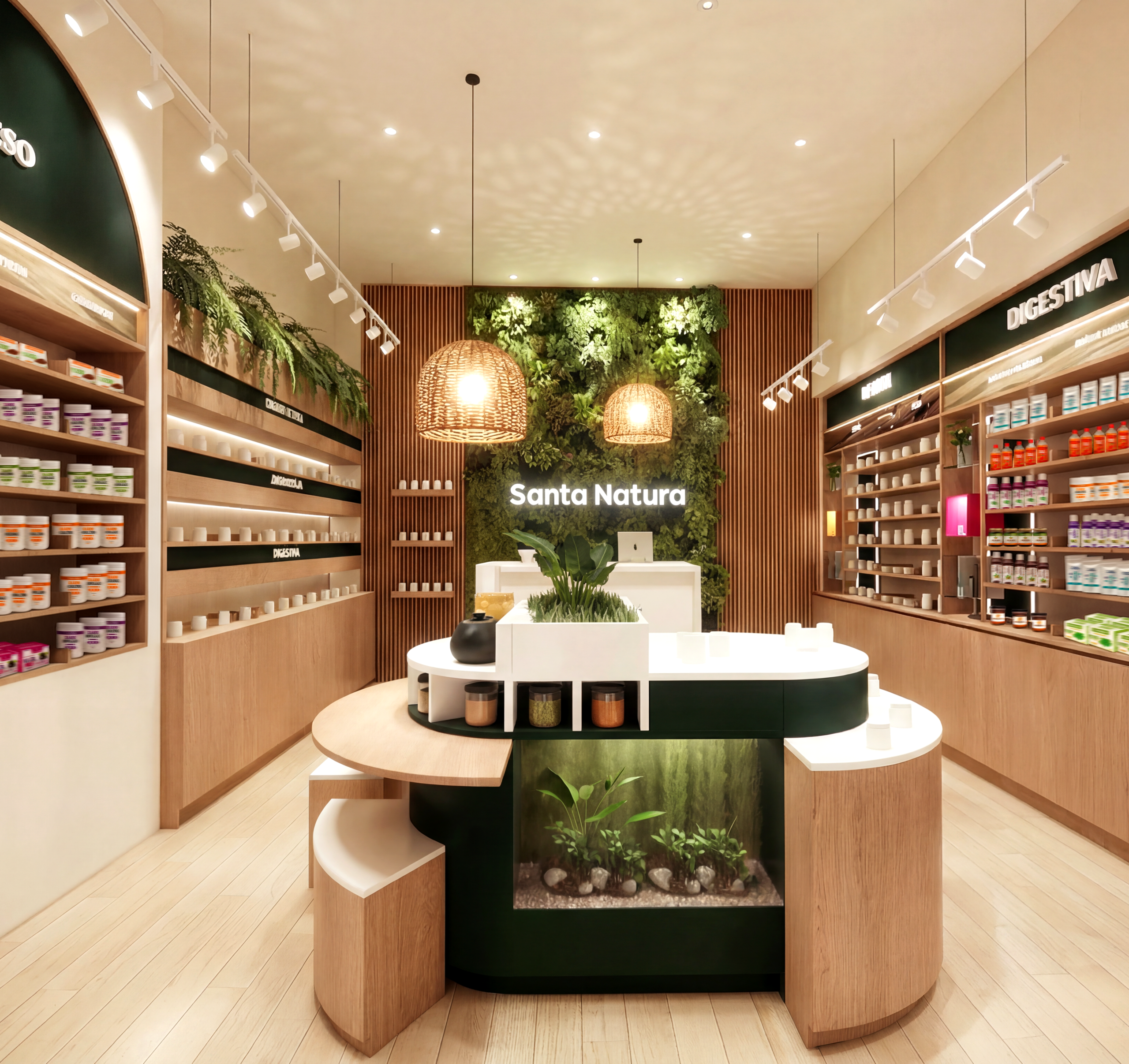 Interior tienda Santa Natura