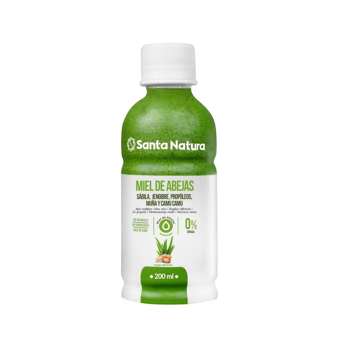 MIEL DE ABEJAS, SÁBILA, KION, PROPÓLEOS, MUÑA Y CAMU CAMU 200 ML